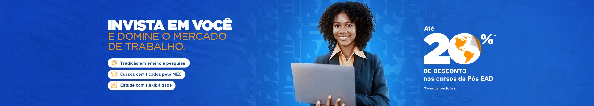 banner da hero com informações sobre curso de pós graduação umc